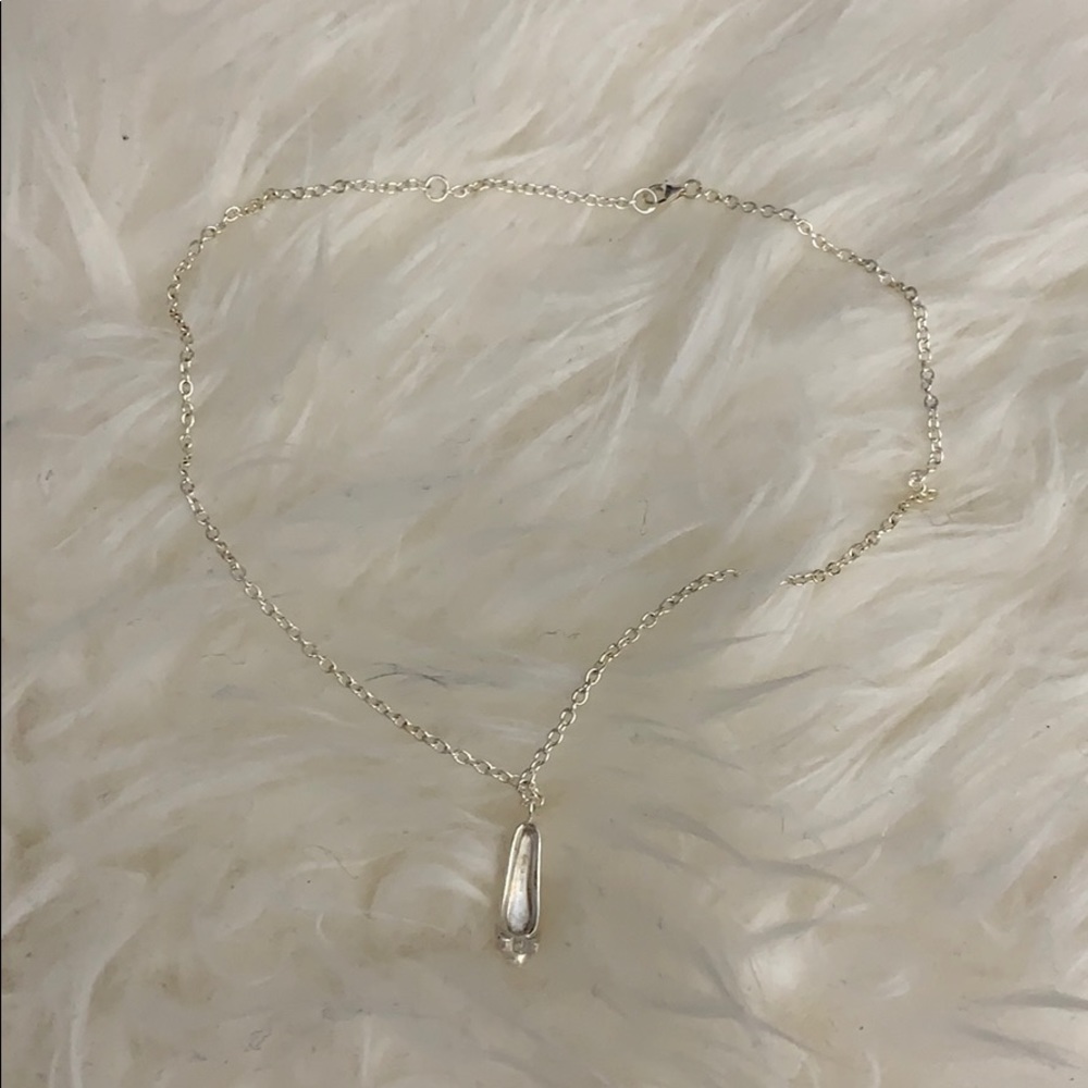 New Ferragamo ballet slippers charm necklace